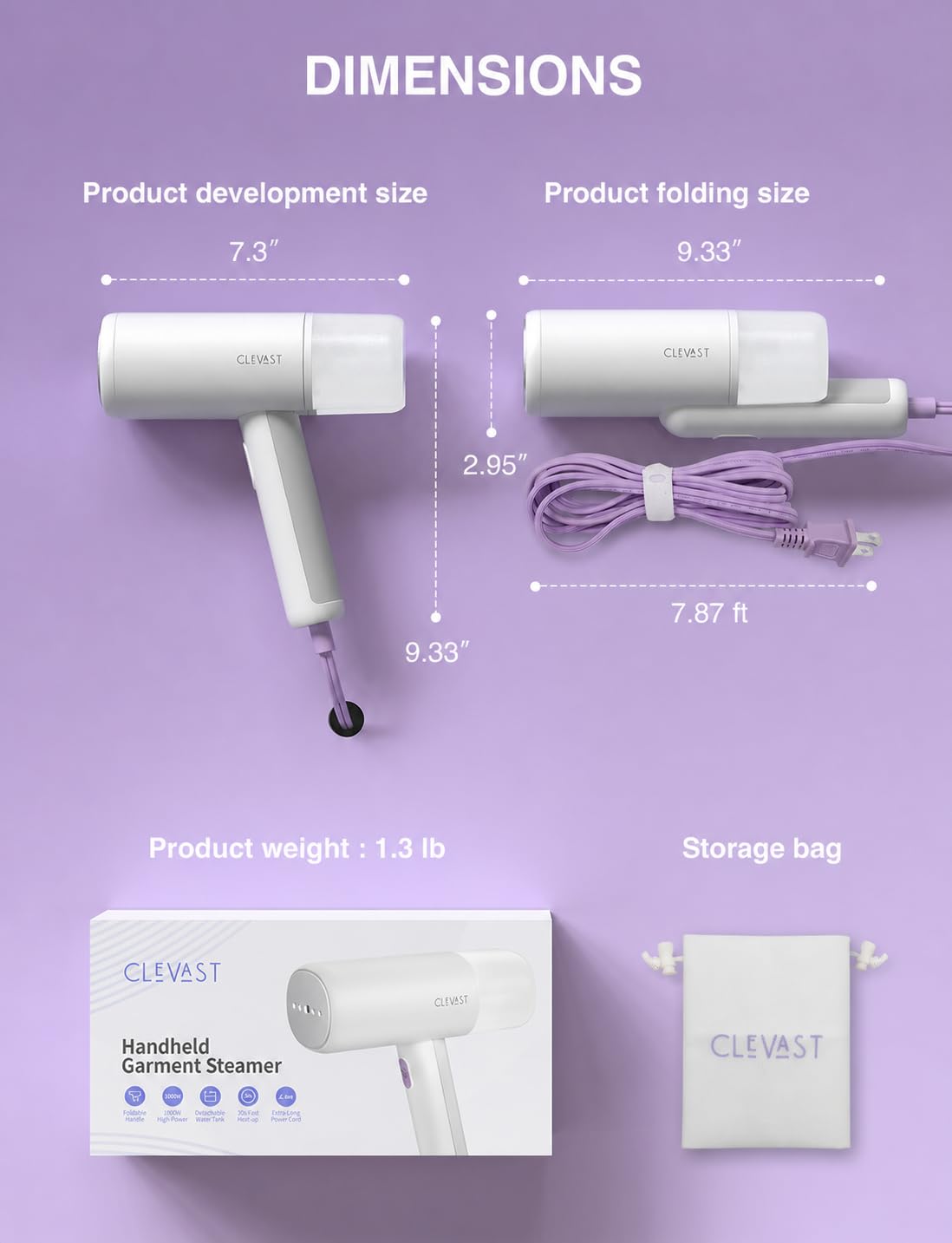 Travel friendly steamer design for on the go