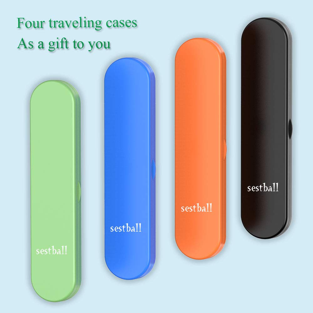 Family use tongue scraper set with four pieces