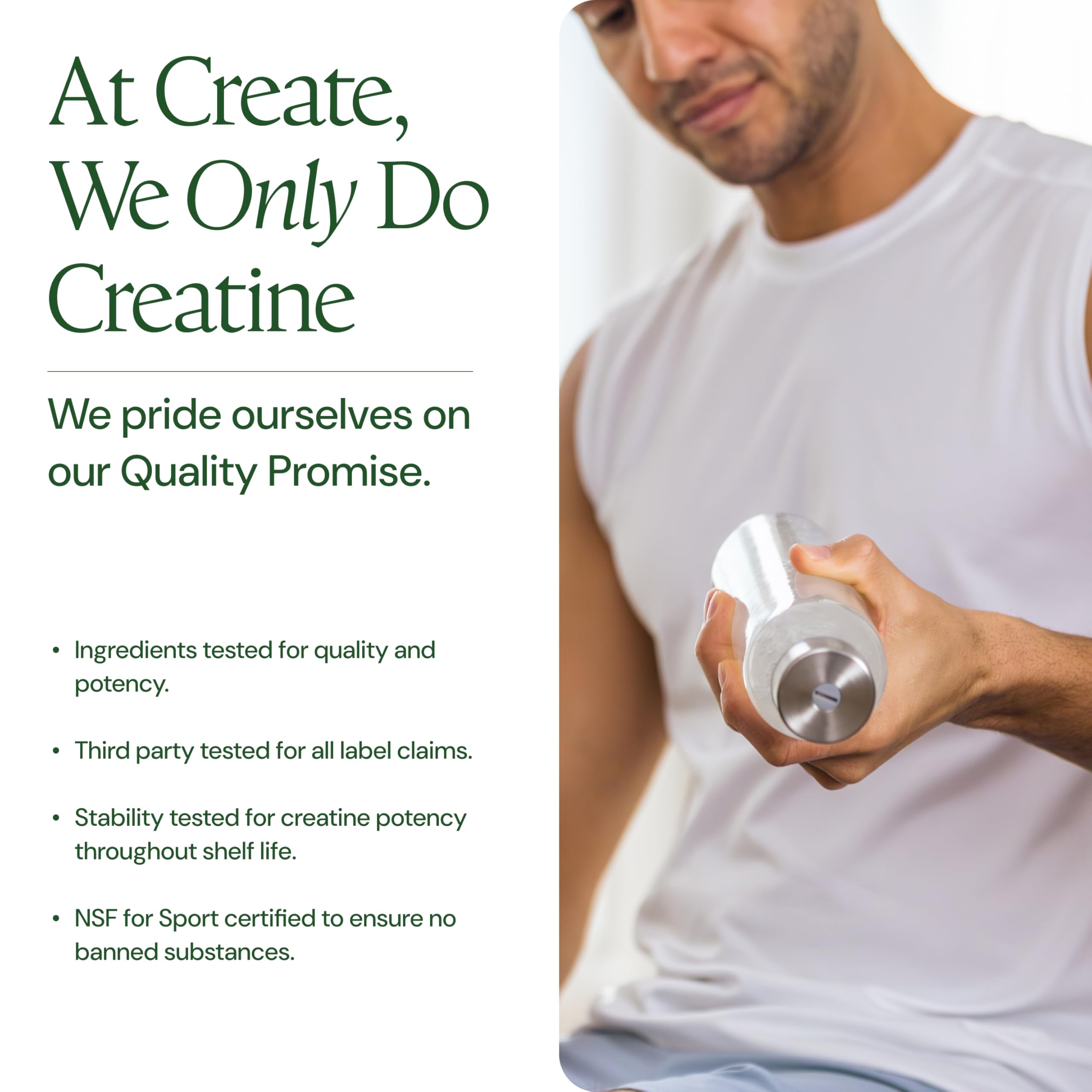 Unflavored creatine monohydrate powder mix into water or coffee