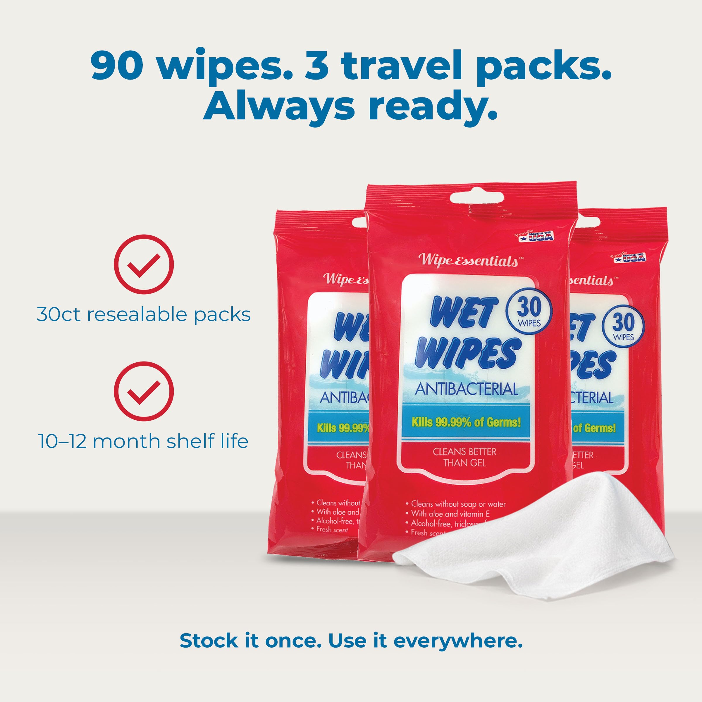 produced in a solar-powered facility hand wipes