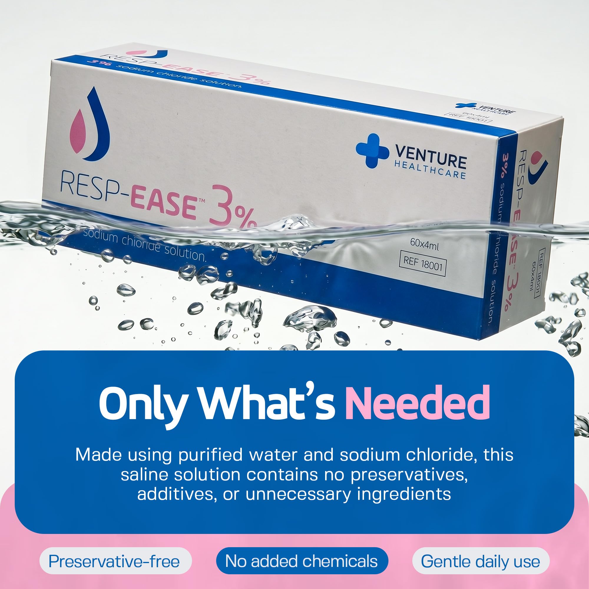 Compact travel saline ampoules for nasal care