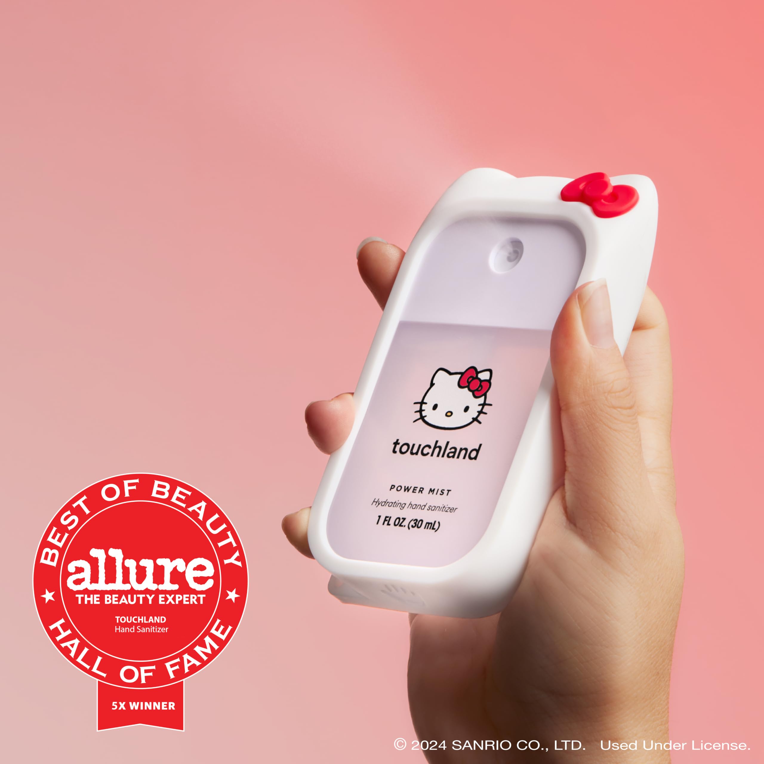 Travel friendly Touchland Hello Kitty sanitizer set packaging