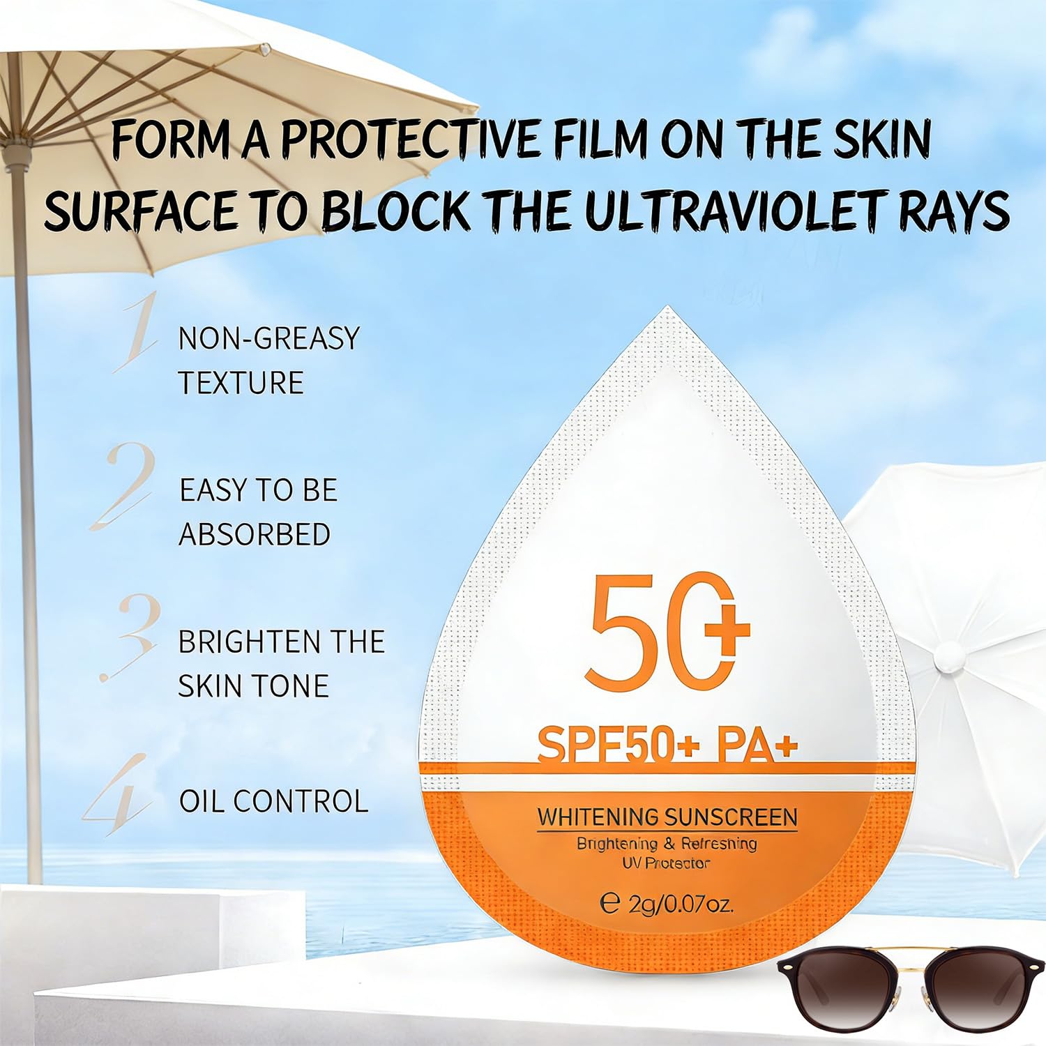 Waterproof and sweatproof sunscreen for outdoor use