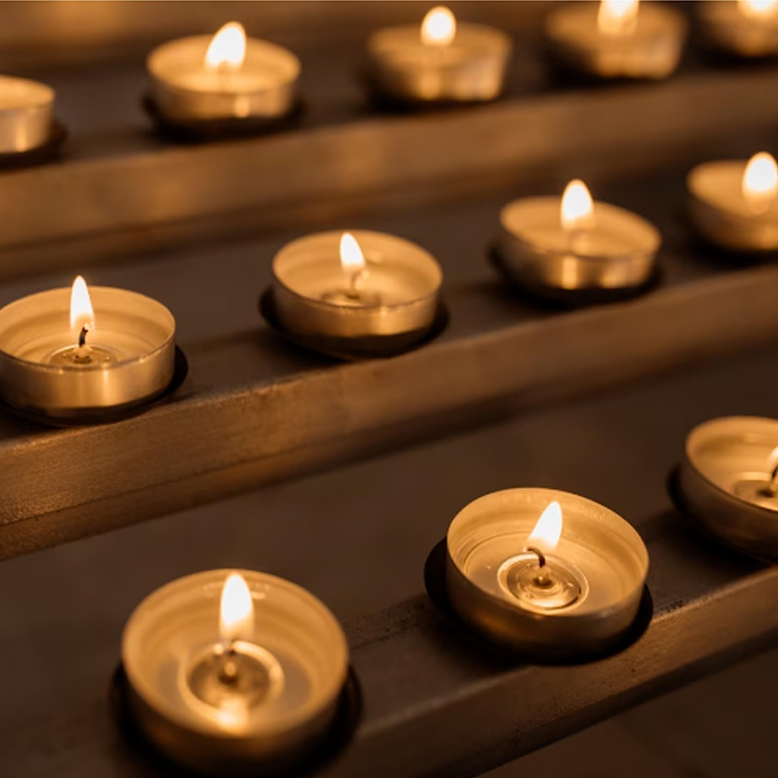 Decorative tea lights for dinners spa and grave candles
