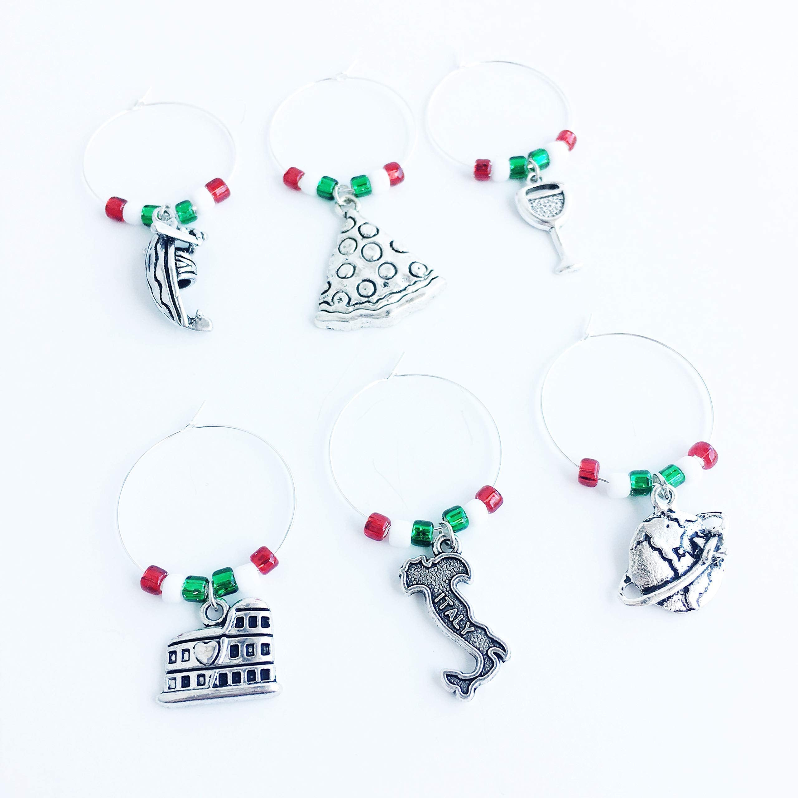 Gondola charm for wine glass marker in Italian travel design