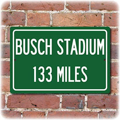 Replica U.S. Highway style distance sign Busch Stadium UV resistant material