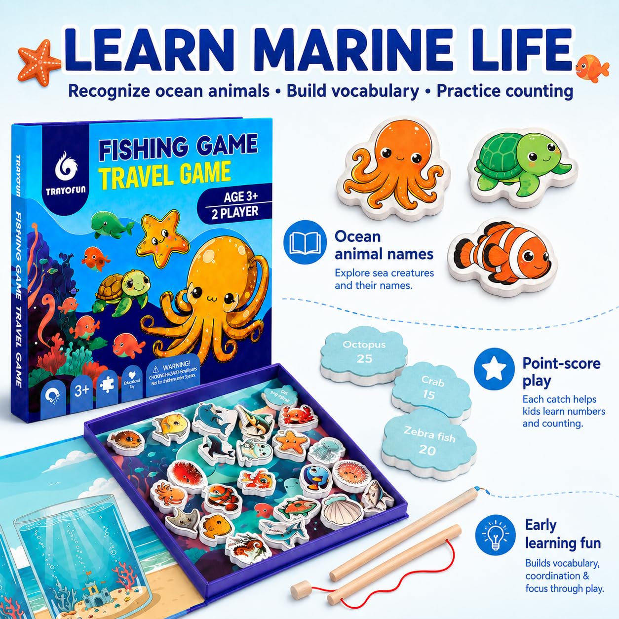Foldable TRAVOFUN game book with stored pieces