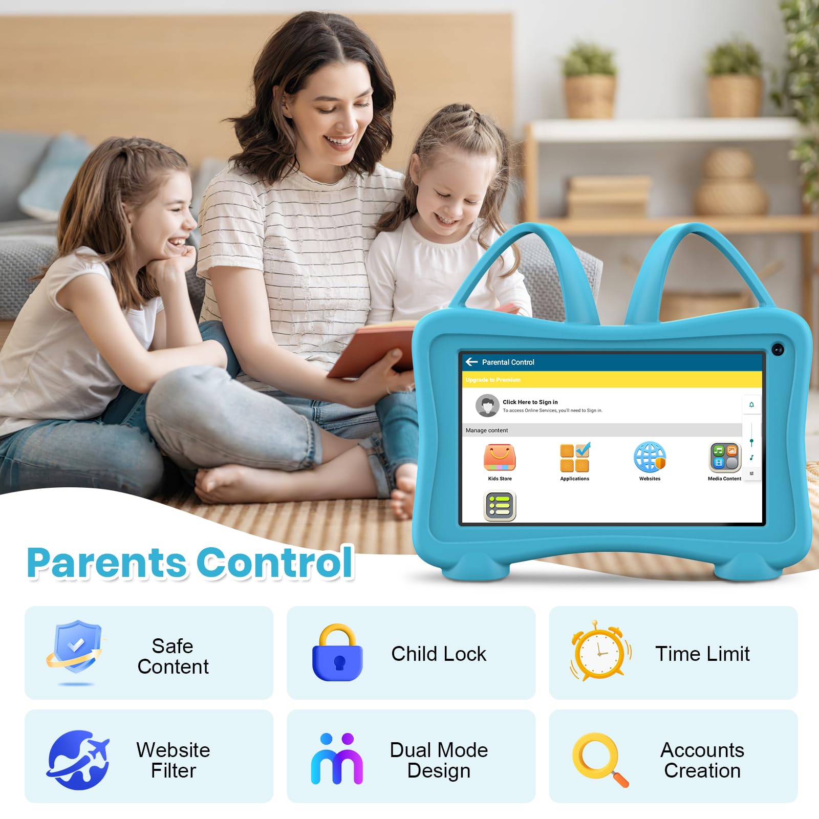 Trayoo Kids Tablet 7 WiFi Bluetooth dual cameras enabled