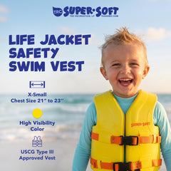 USCG approved youth life vest Type III for kids chest 21 to 23 inches