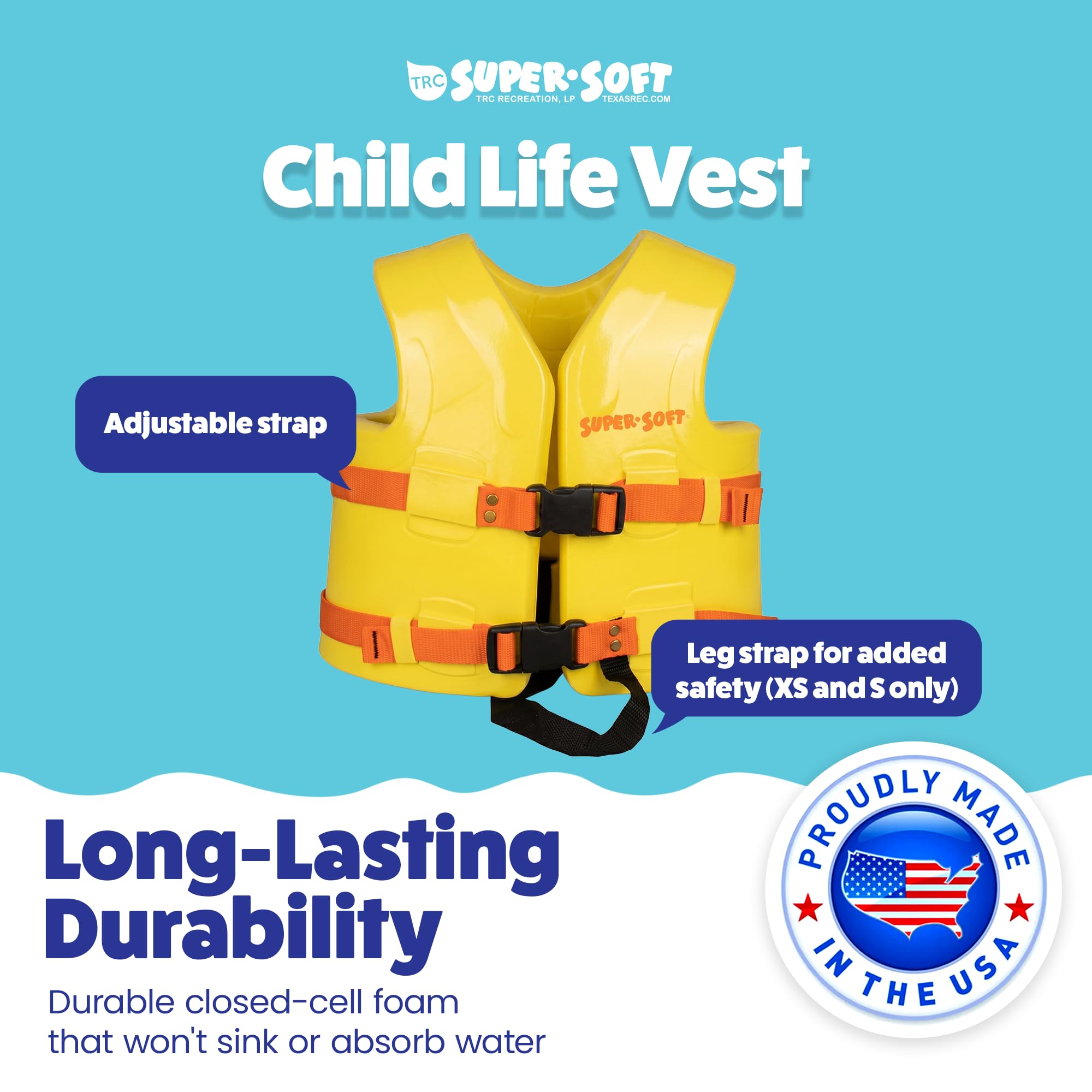 Extra-small life jacket with bottom strap