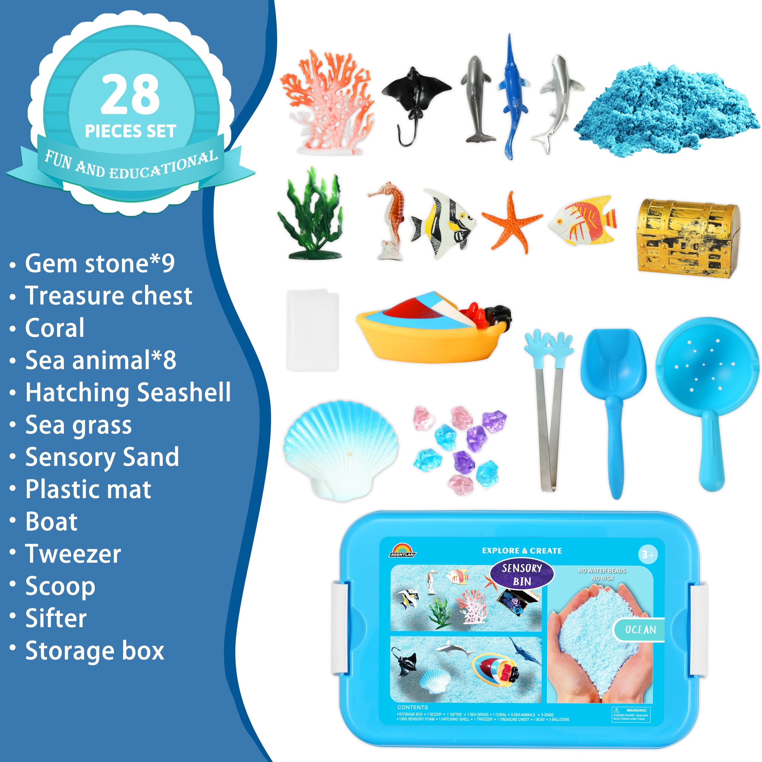 Water beads used to create a tactile learning experience