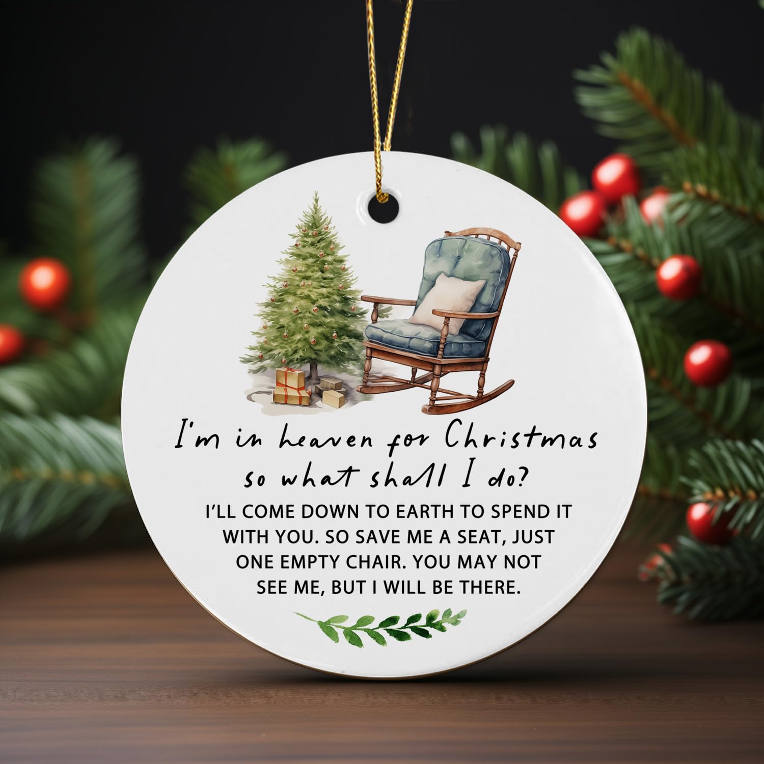 Treasured keepsake memorial ornament for loved ones
