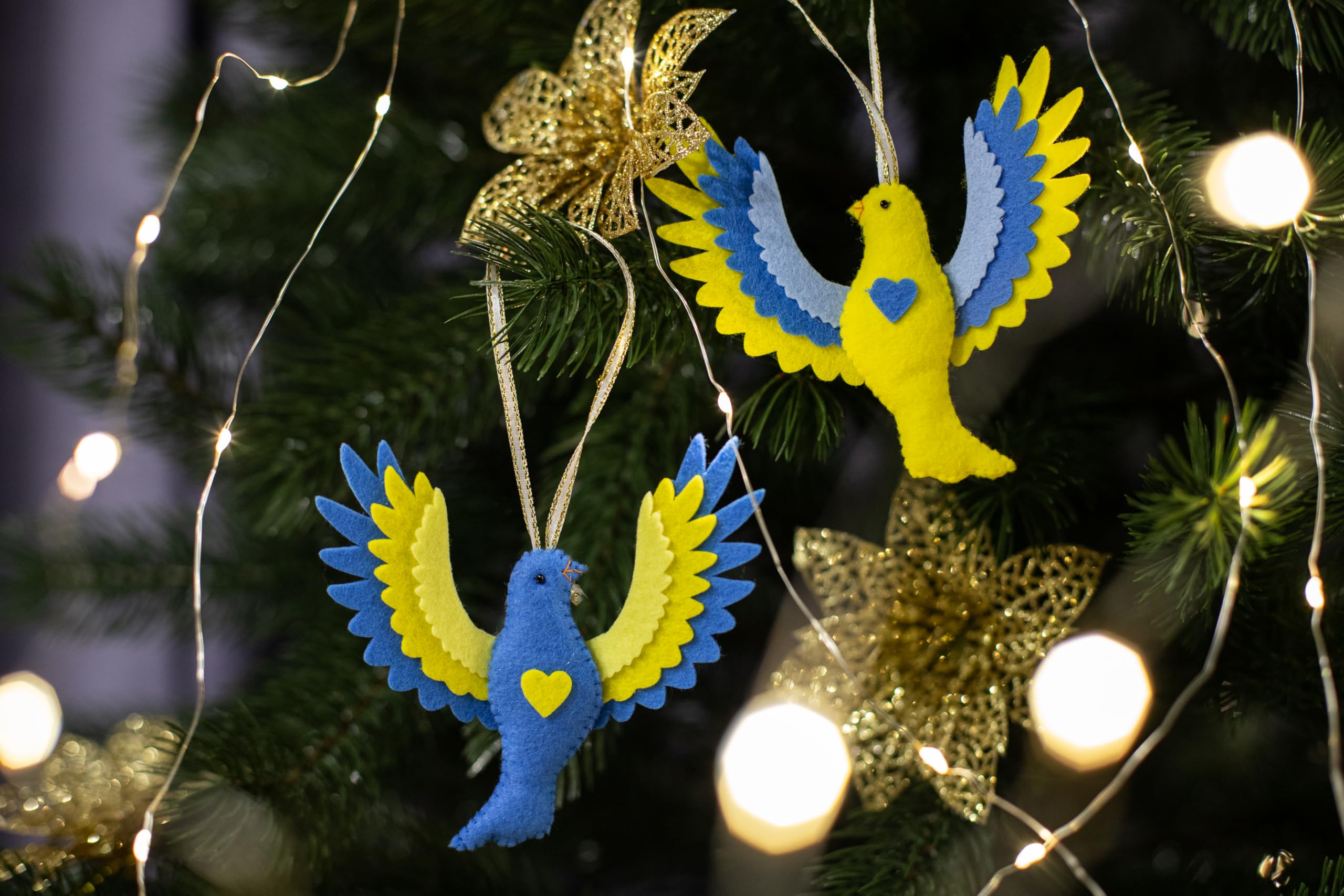 Dove ornament for Christmas tree Ukrainian decor