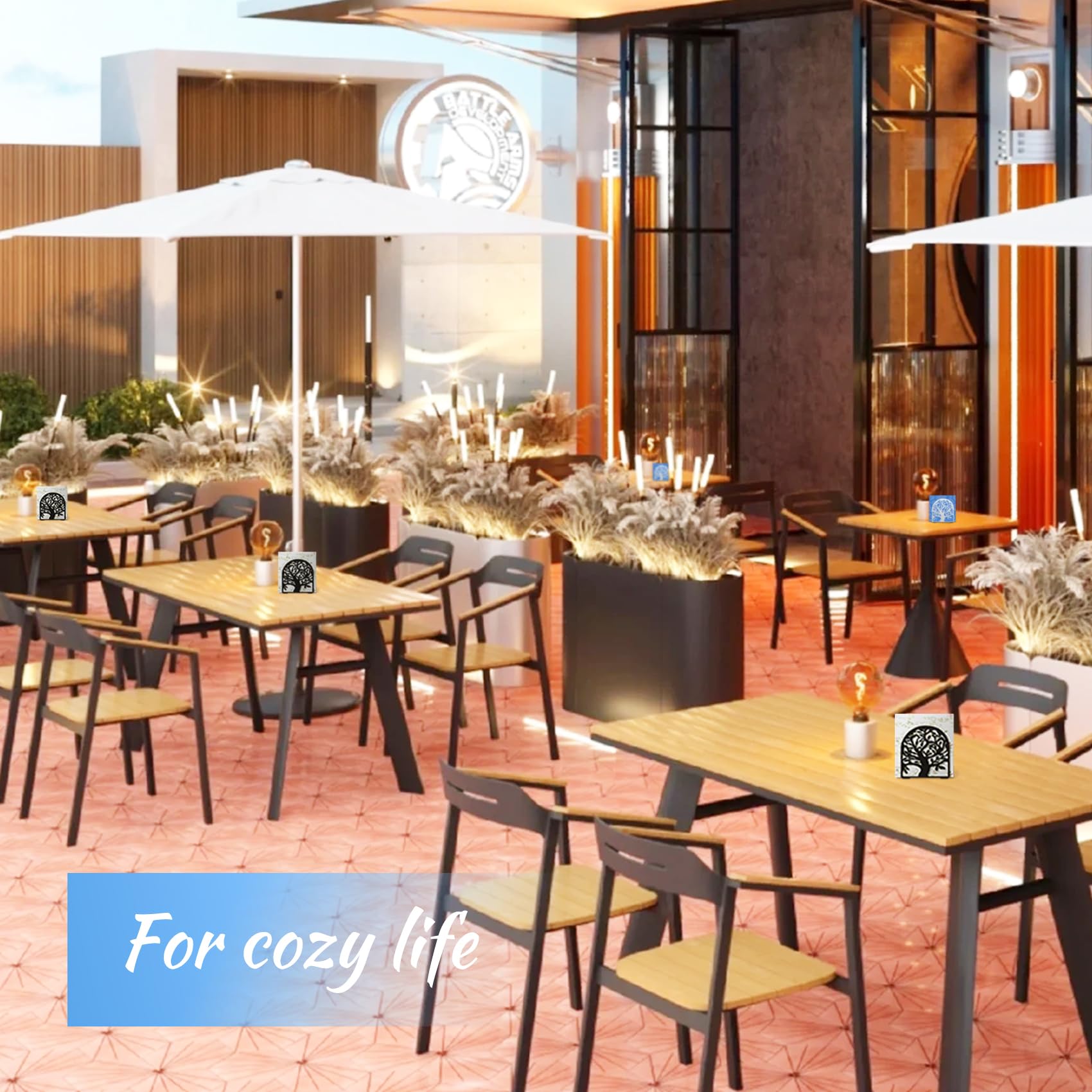 Durable metal napkin holder for dining table
