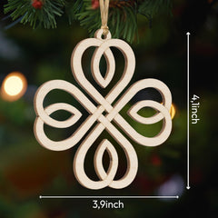 Wooden shamrock ornament for home decor and Irish festivals