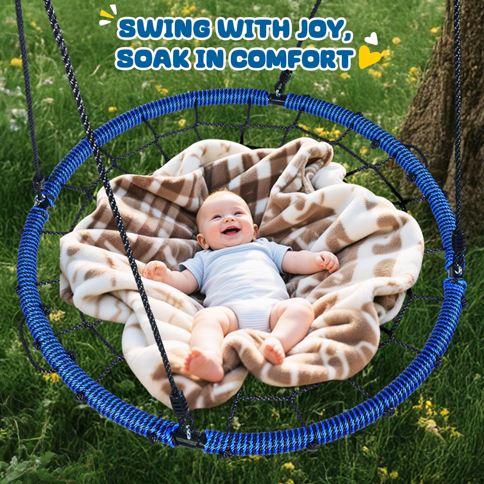 Trekassy 40 inch saucer swing in backyard setup image