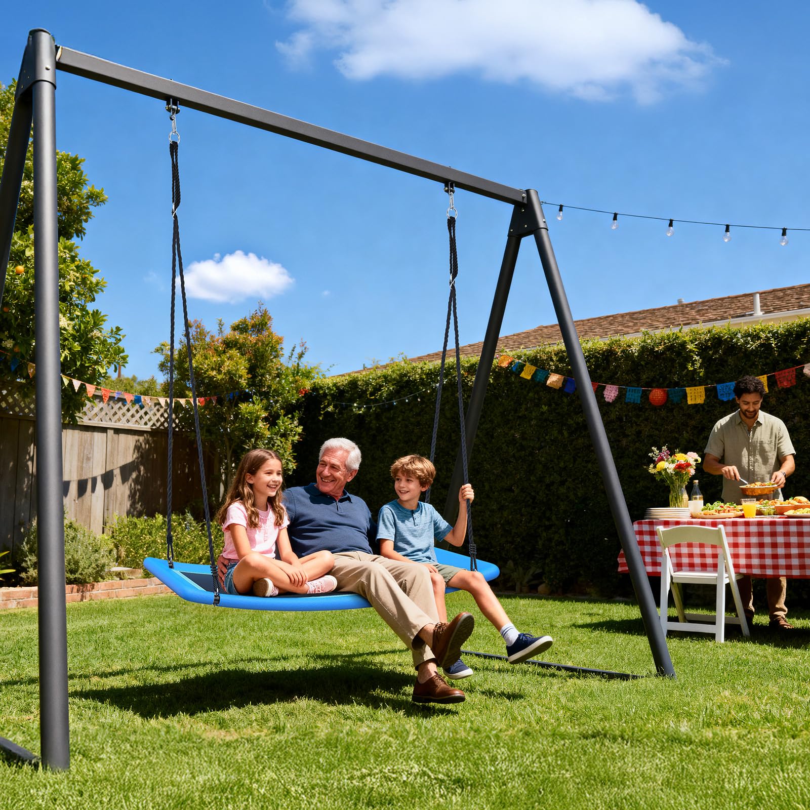 Trekassy backyard swing ready for family fun