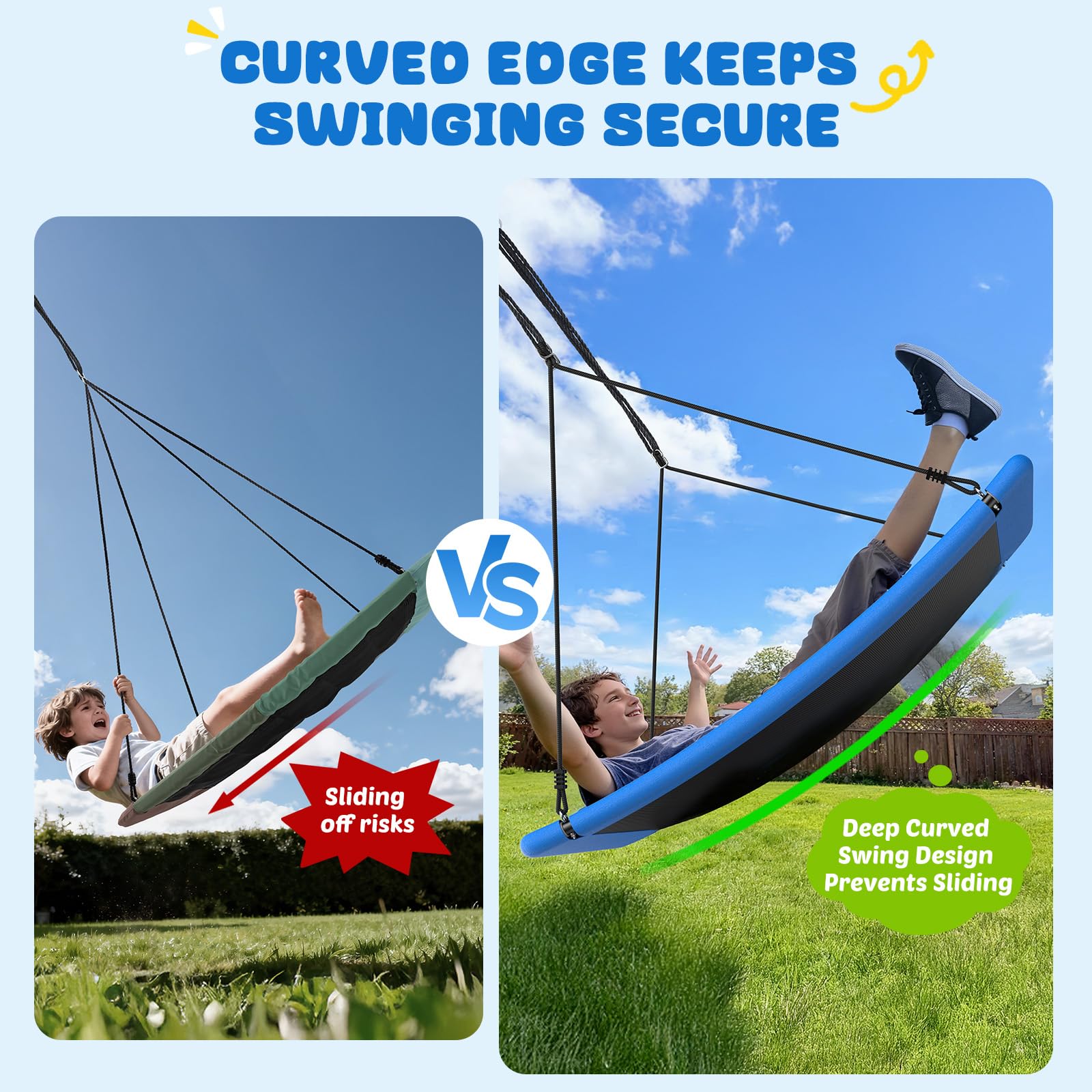 Weather resistant swing seat for year round use