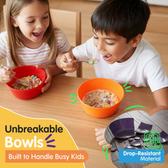 TRENDO dishwasher safe kids bowls for cereals and snacks