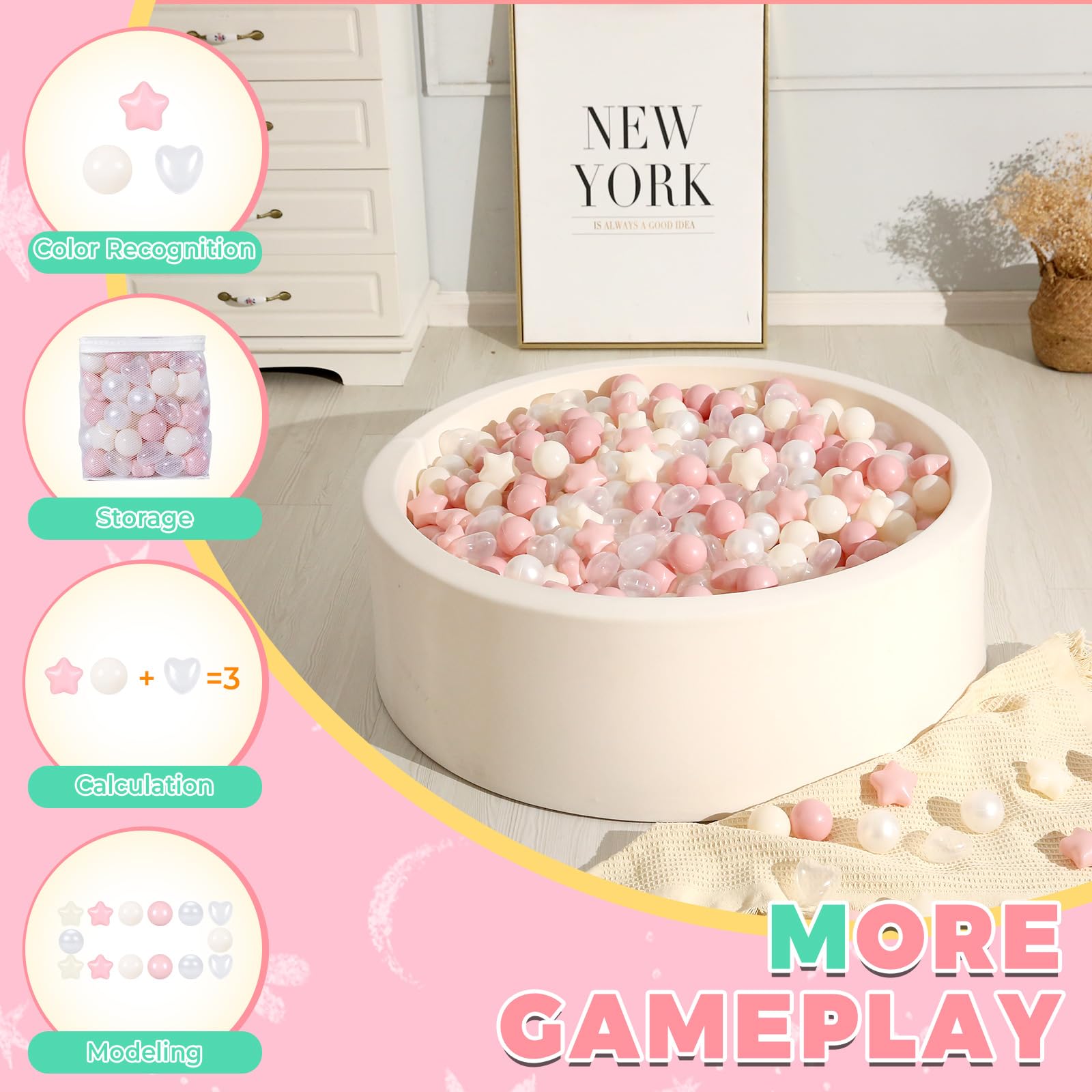 Colors cream pink beige pearl white and clear TRENDPLAY