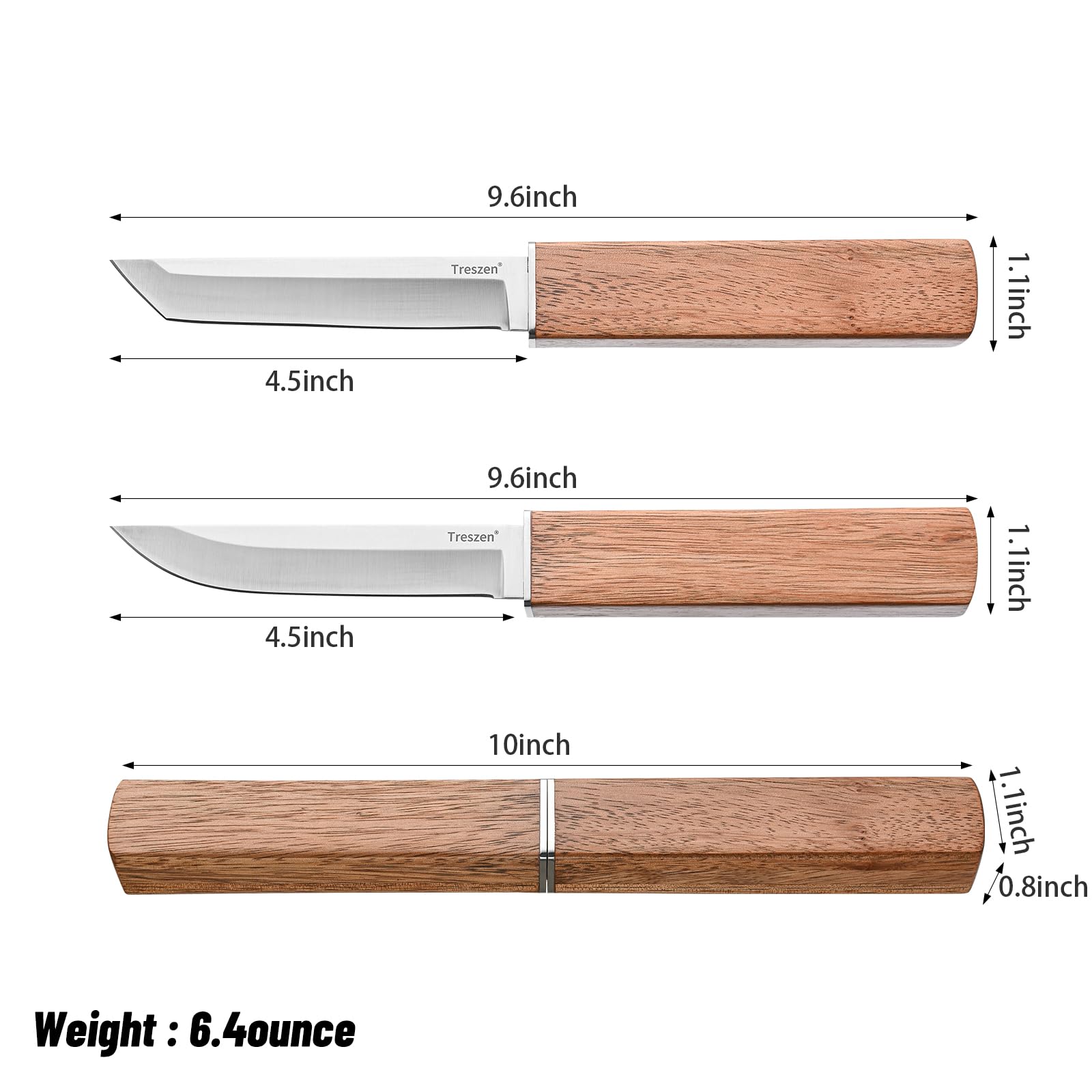 treszen flexible cooking knife ergonomic wood handle
