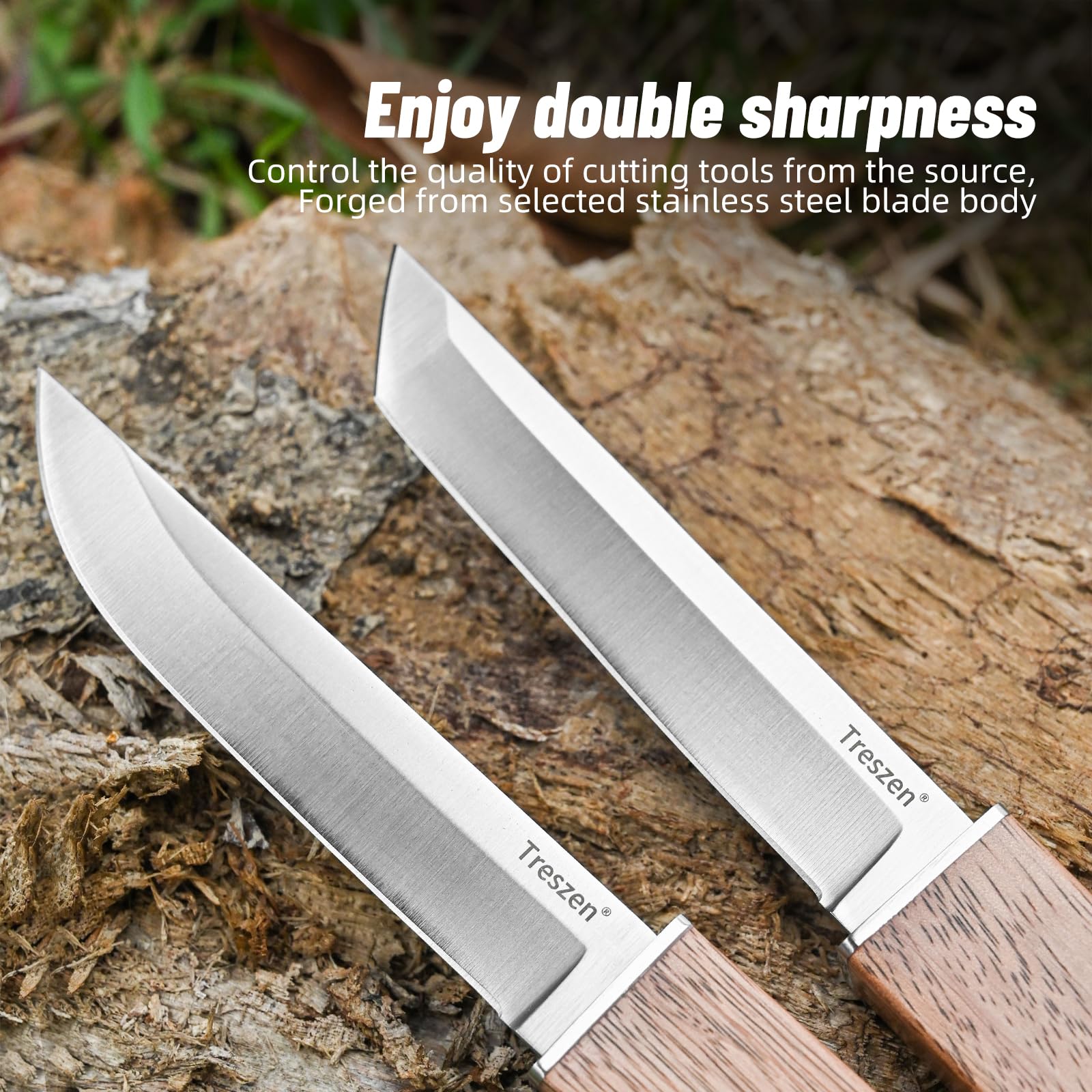 treszen twin knife handles sheathed with safety edge guards