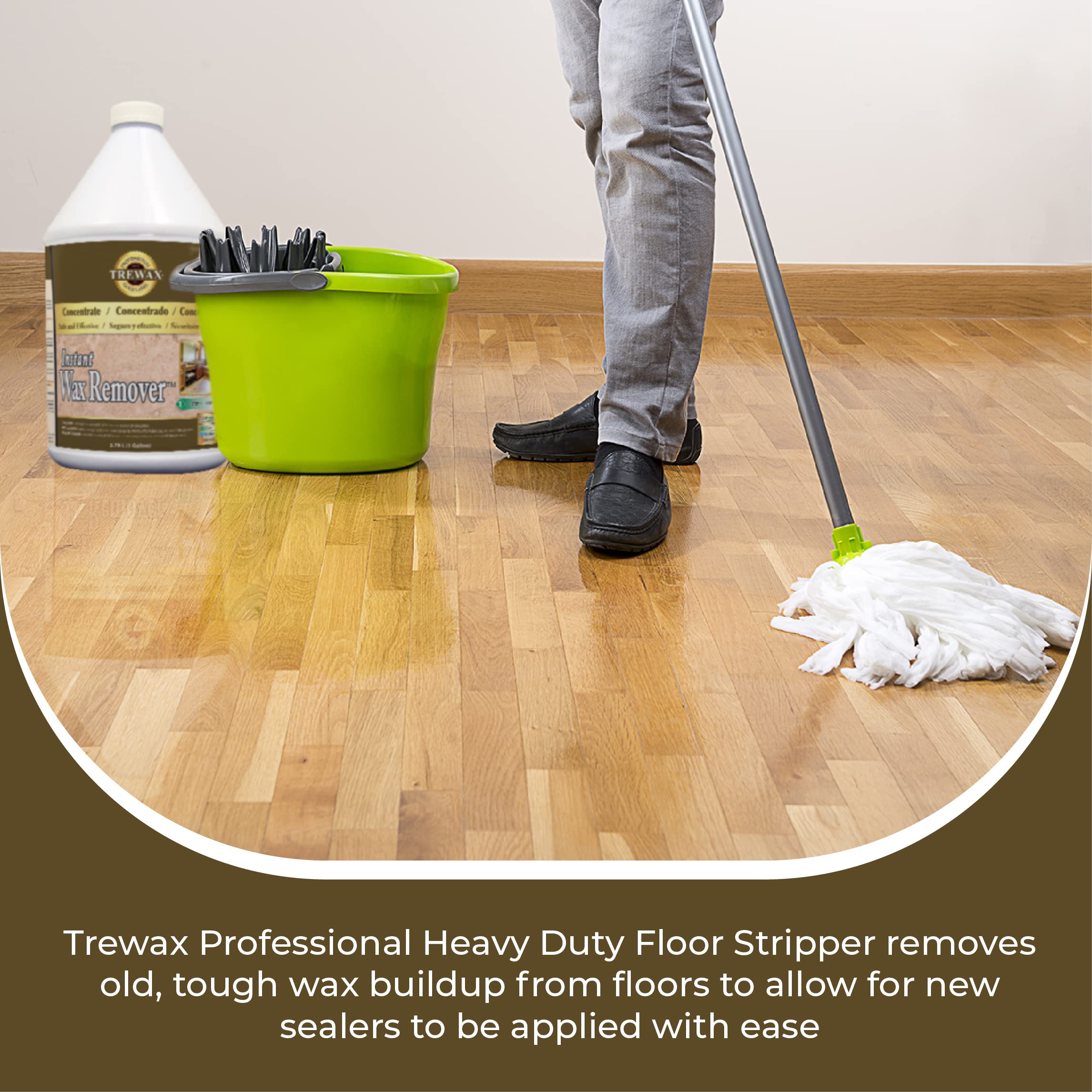 Interior floor wax remover suitable for various indoor surfaces