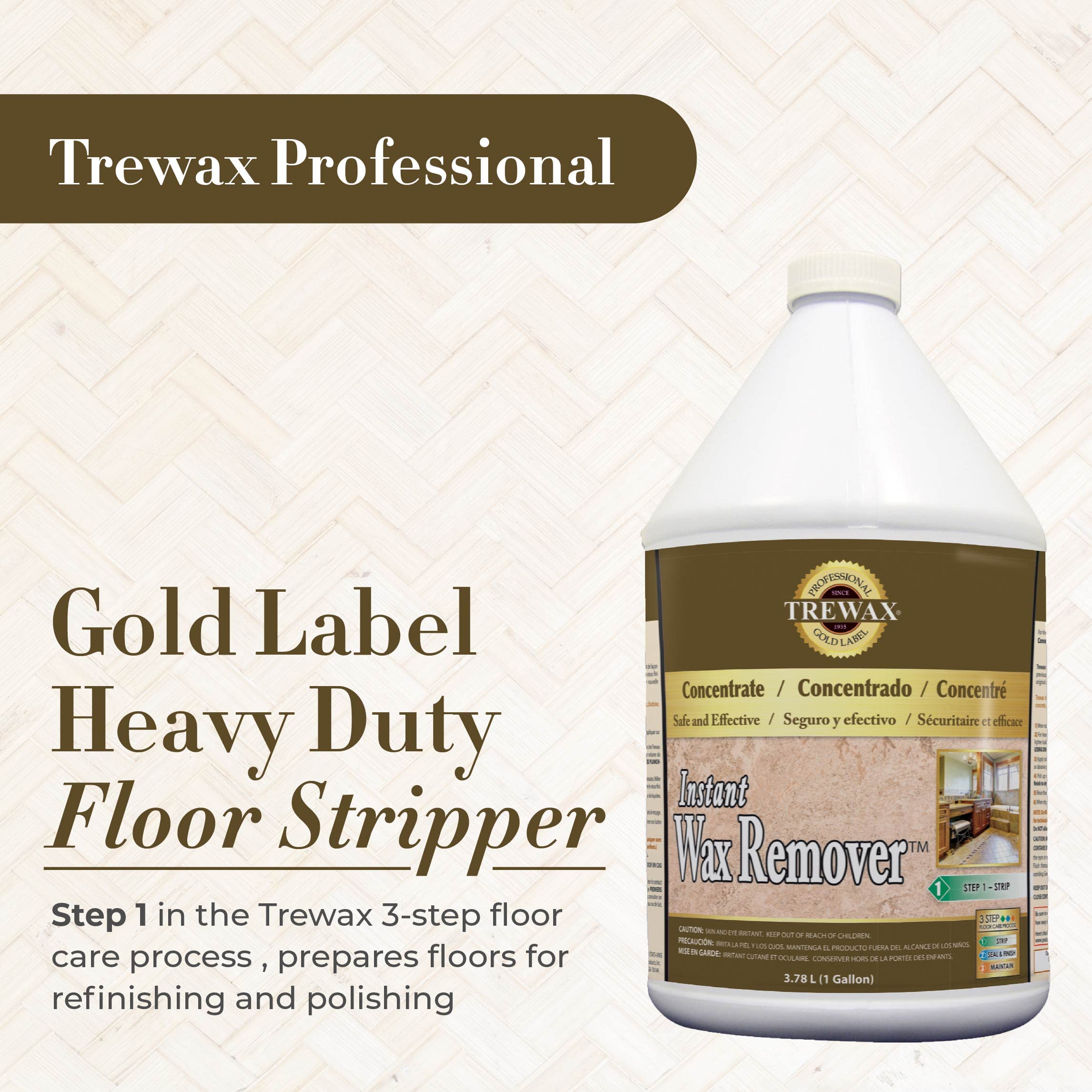Trewax Professional Heavy Duty Floor Stripper usage for wax removal