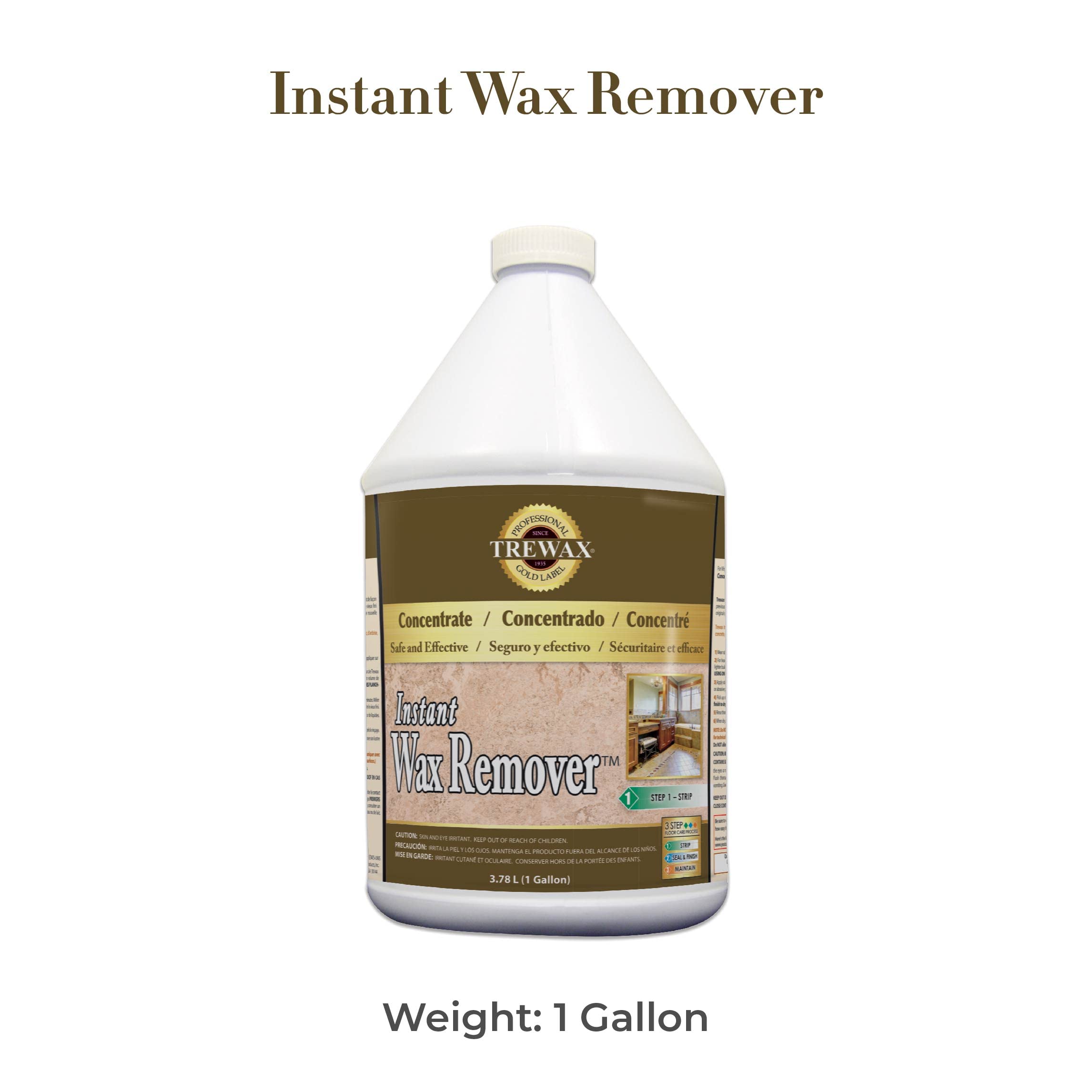 Trewax Vinyl and Linoleum Instant Wax Remover for interior floors