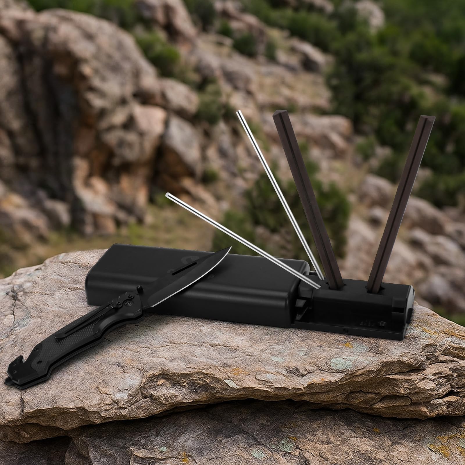 Tri Angle System pocket knife sharpening setup