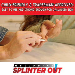 Sterile high-grade stainless steel Splinter Out removable