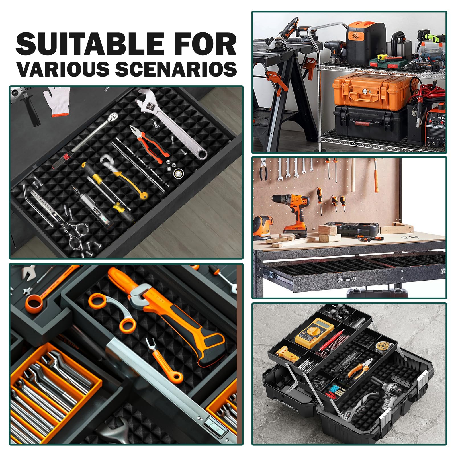 secure tool placement with foam liner