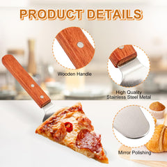 Triangular spade pizza server suitable for pizza and tart