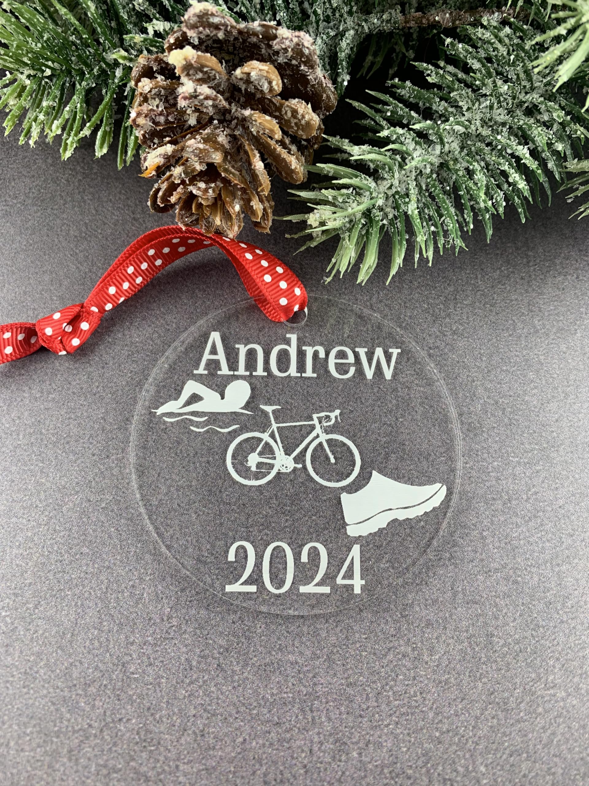 Triathlete Ornament clear acrylic product image