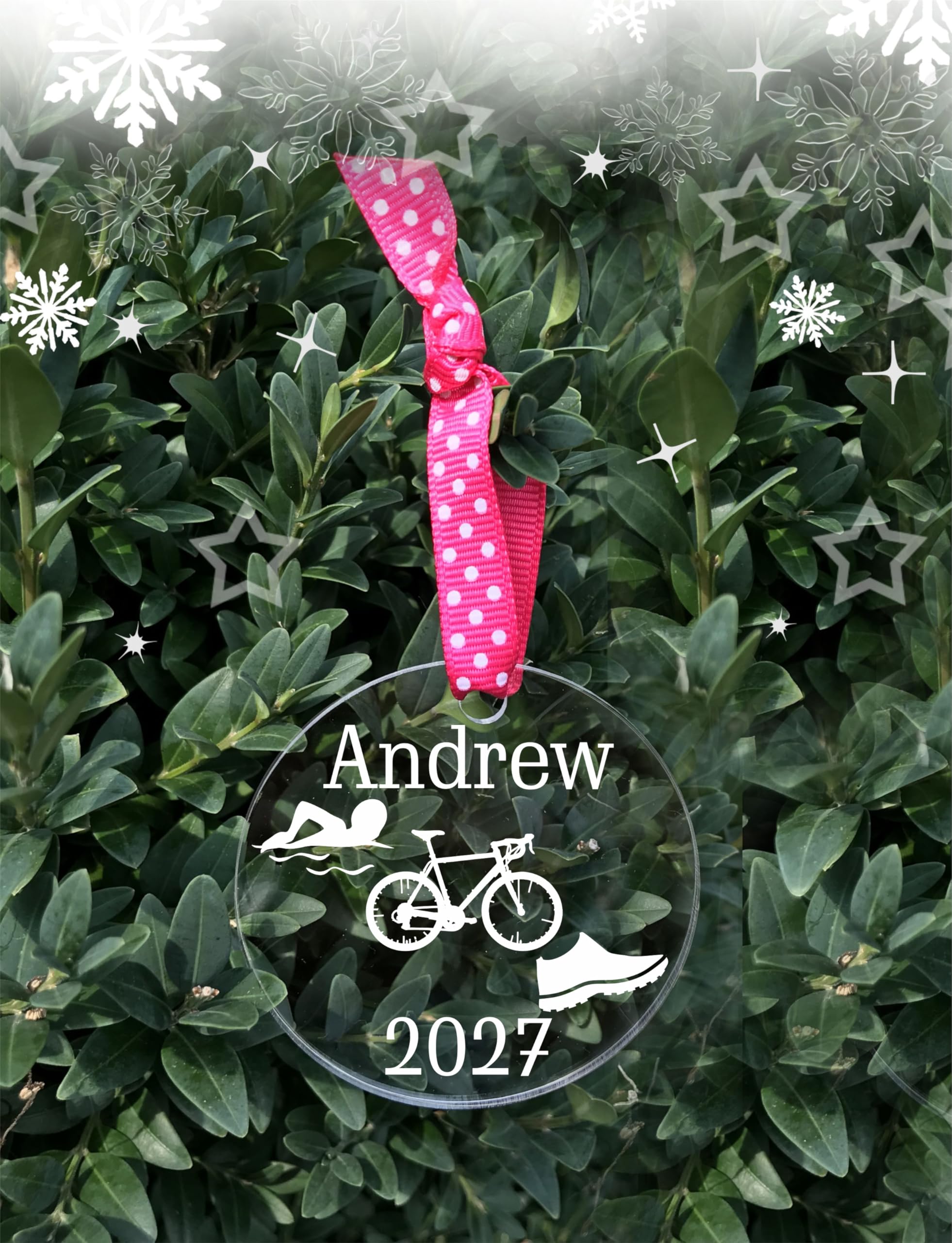 Triathlon Ornament ribbon color option product image