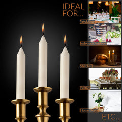 No Drip Design Ivory Taper Candles Tribello