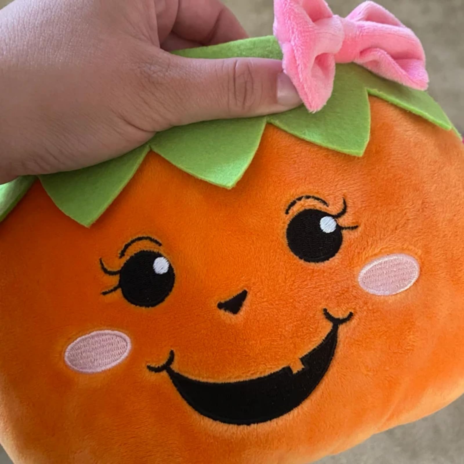 Embroidered name on trick or treat bucket