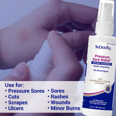 Fragrance free TriDerma wound cleanser packaging