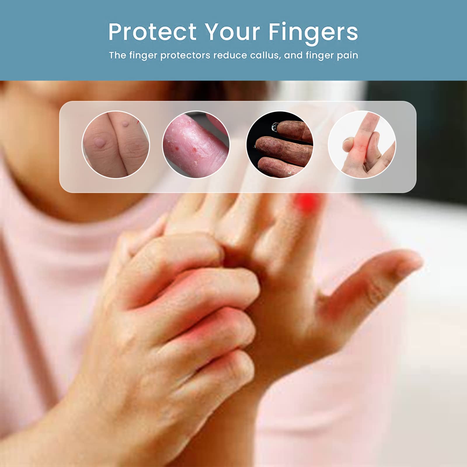 Reusable washable finger protectors cut to fit