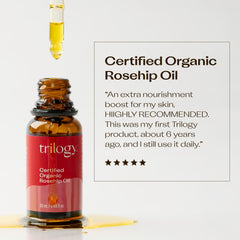 Trilogy Organic Rosehip Oil packaging 0.68 oz