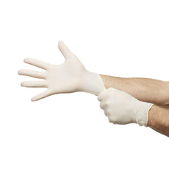 Ambidextrous latex-free vinyl exam gloves XL size image