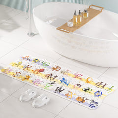 Trim-to-fit bath mat for tub or shower