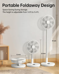 TriPole portable fan remote control display