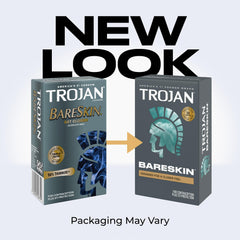 Trojan Bareskin latex lubricated condom close up