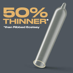 Reservoir tip Trojan Bareskin latex condom packaging