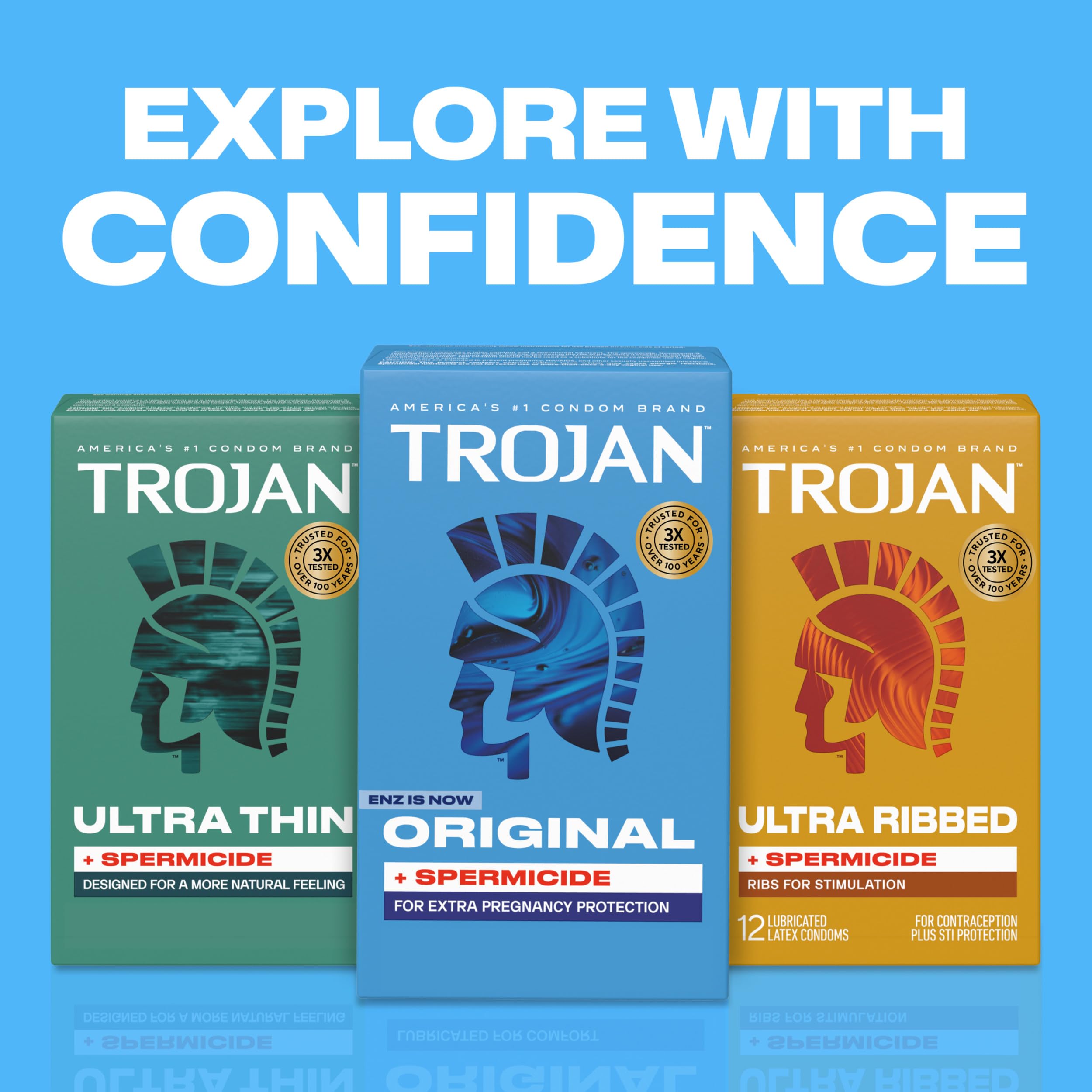 Reservoir tip design on Trojan Original Plus condoms