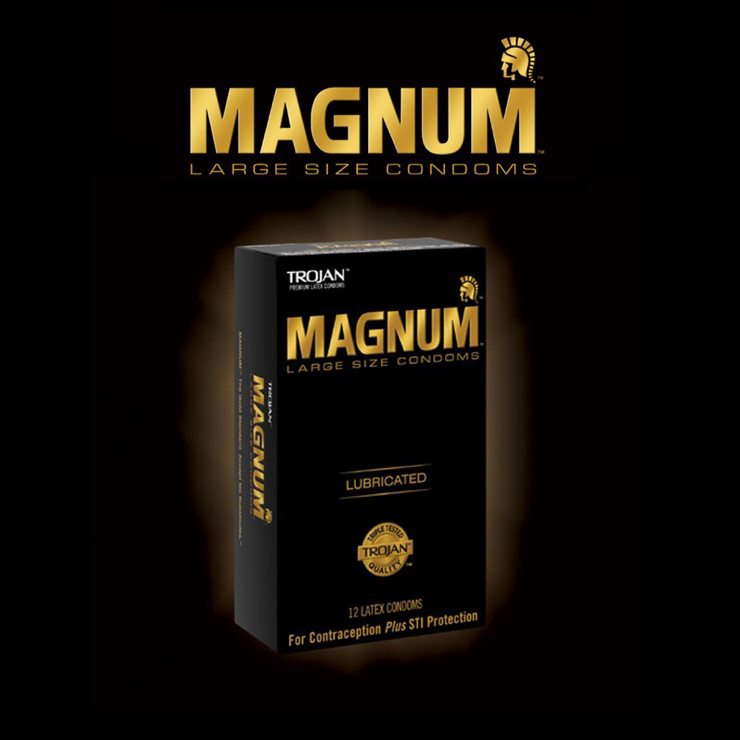 trojan magnum lubricated condoms 12 count