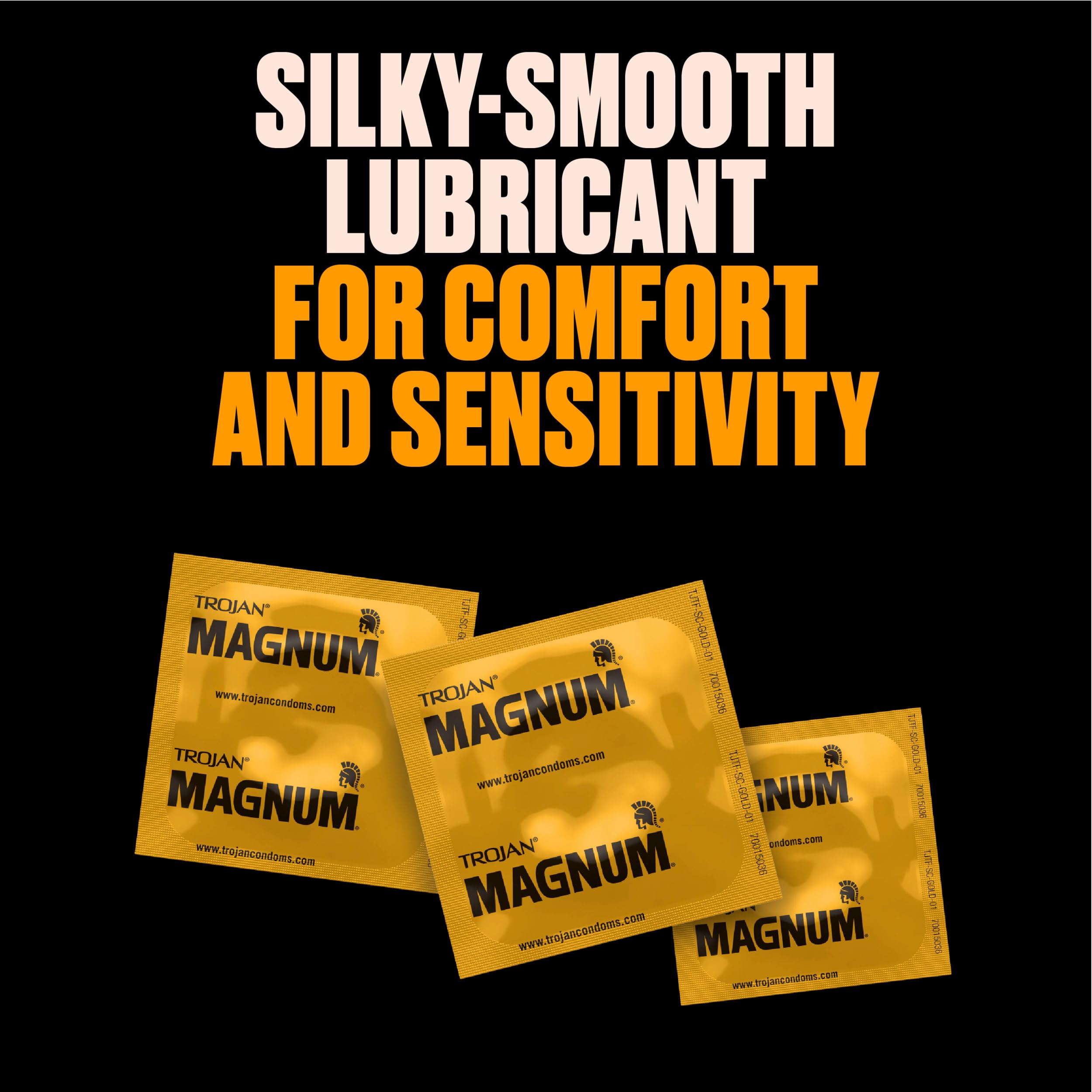 trojan magnum large size condoms tapered base