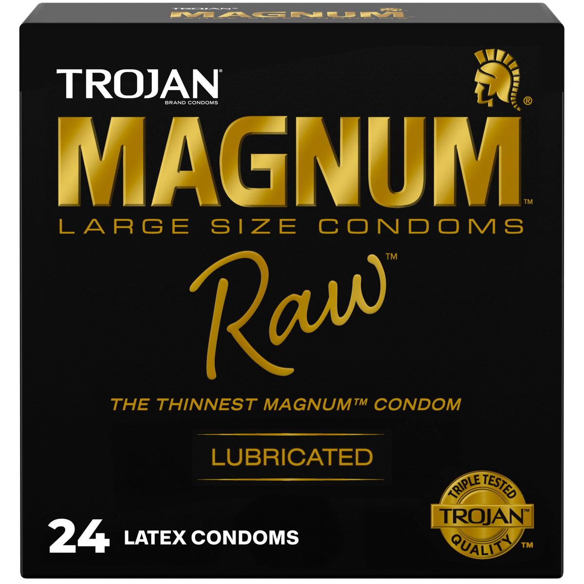 TROJAN Magnum Raw Large Size Condoms packaging