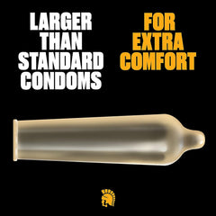 Thin latex condoms with reservoir end TROJAN Magnum Raw